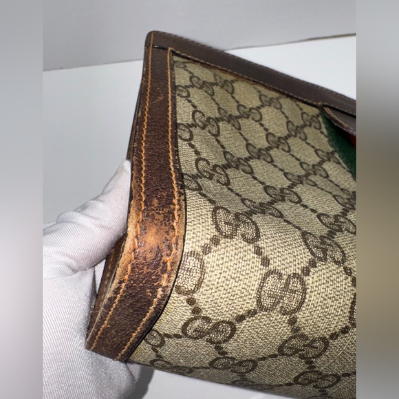 Vintage Gucci Clutch Bag Brown PVC - Picture 15 of 15